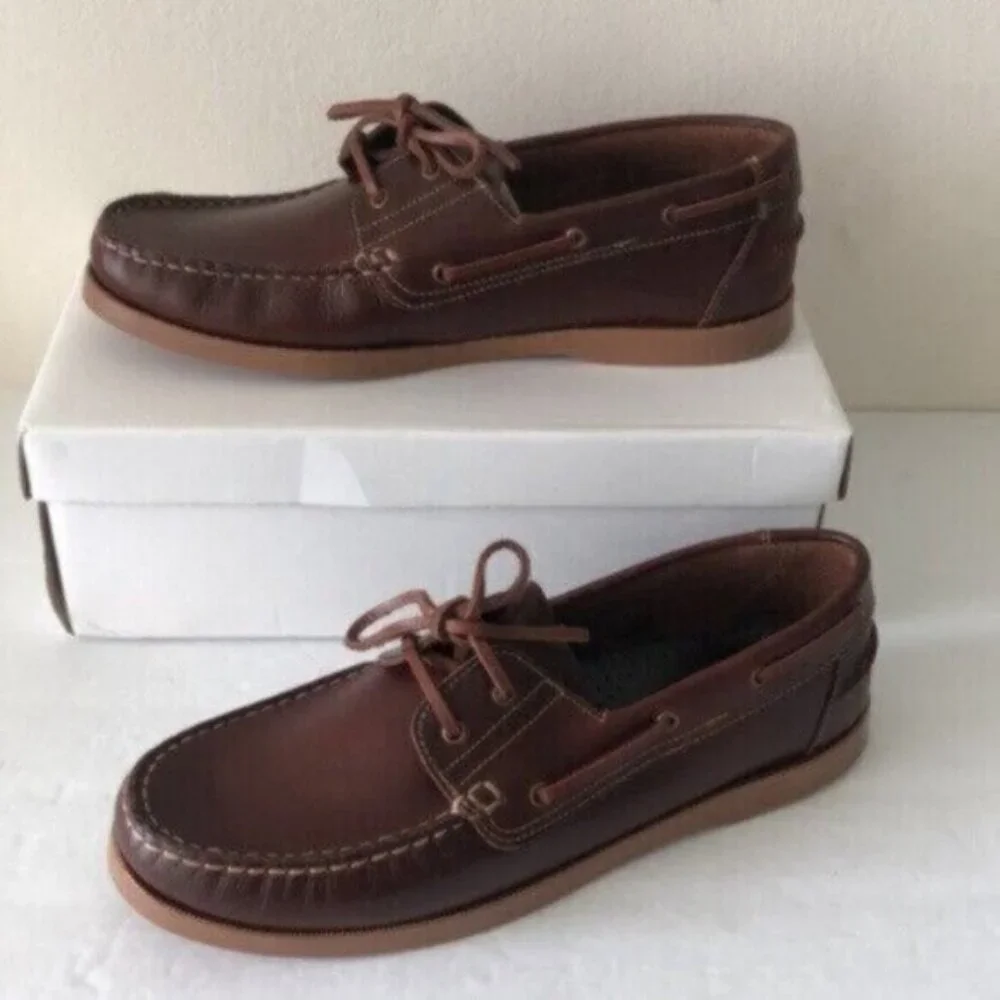DANASSA Men's Made In Portugal Leather Drivers Loafers Brown Sz.45/ 12